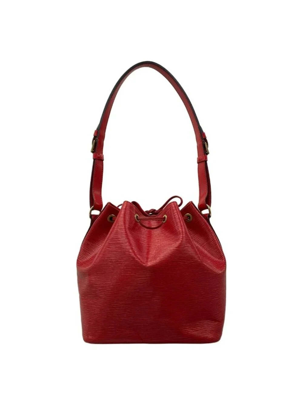 Louis Vuitton Shoulder Bag Epi Petit Noe Castilian Red Leather
